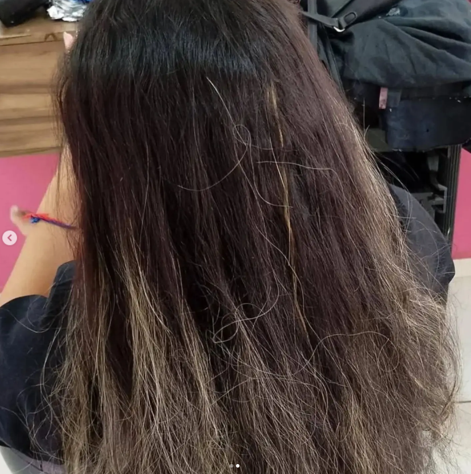 Cabelo antes da transformação 2 no Salão Cheia de Charme RP